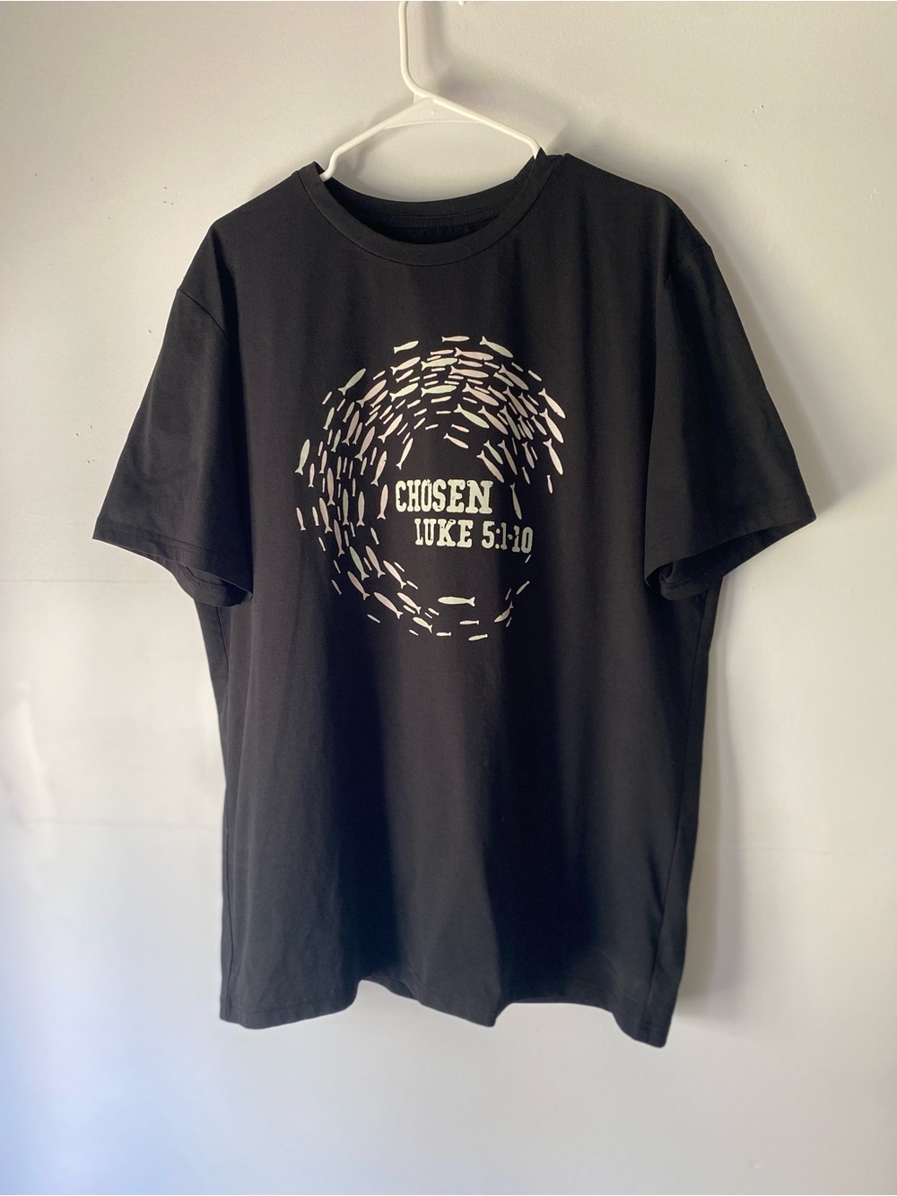 Black Chosen Luke 5:10 Graphic Crewneck Tee